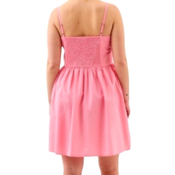 Gap Cami Eyelet Smocked Back Coral Frost Day Dress Spaghetti Strap Size Large G - Picture 5 of 17